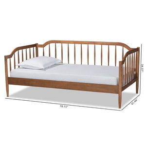 Baxton Studio Baxton Studio Twin Size Daybed in Walnut Brown - Mid-Century Modern Design for Versatile Spaces MG0073-1-Walnut-Daybed