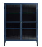 1151UFABlue Steel Short Display Cabinet