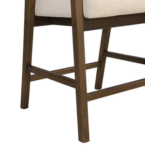English Elm Wooden Rubberwood Counter Stools with Woven Rattan Back Mid Century Set of Two Beige,Walnut N771P257313T