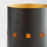 Naktis Vase Black and Brass 11521 Cyan Design