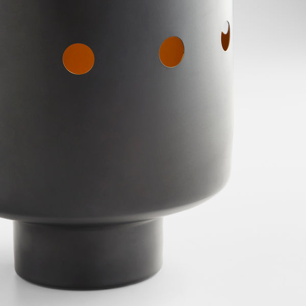 Naktis Vase Black and Brass 11521 Cyan Design