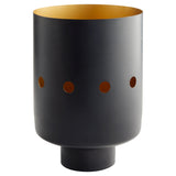 Naktis Vase Black and Brass 11521 Cyan Design