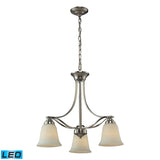 Malaga 22'' Wide 3-Light Chandelier - Brushed Nickel - Includes LED Bulb 11522/3-LED Elk Lighting