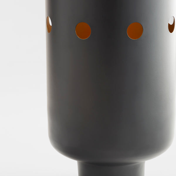 Naktis Vase Black and Brass 11522 Cyan Design