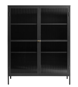 IDEAZ 1152UFABlack Steel Short Display Cabinet Black & Golden 1152UFA