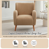 Christopher Knight Home® - Noble House - - Modern Wingback Lounge Chair - Stylish Design, Soft Fabric, Solid Wood Legs, Durable Frame,Brown