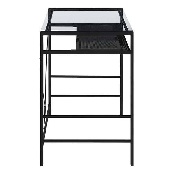 OSP Home Furnishings Zephyr Computer Desk Clear/Black