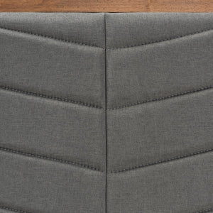 Baxton Studio Baxton Studio Modern King Size Headboard - Dark Grey Upholstered with Chevron Tufting & Walnut Finish Iden Dark Queen MG9733-Dark Grey/Walnut-Queen-HB