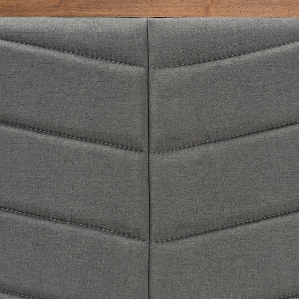 Baxton Studio Baxton Studio Modern King Size Headboard - Dark Grey Upholstered with Chevron Tufting & Walnut Finish Iden Dark Queen MG9733-Dark Grey/Walnut-Queen-HB