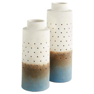 Paralos Vase Grey and Navy Ombre 11545 Cyan Design