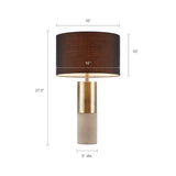 INK+IVY Fulton Transitional Concrete Table Lamp MPS153-0079 Gold/Grey/Black