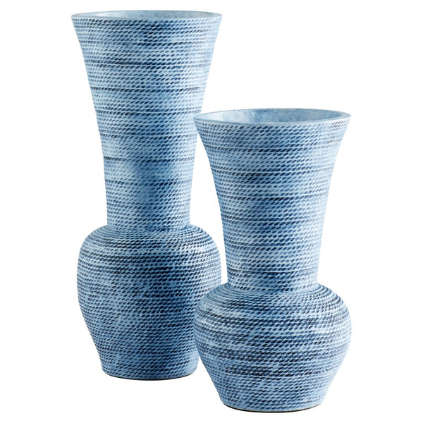 Hopewell Vase Blue Ombre 11551 Cyan Design