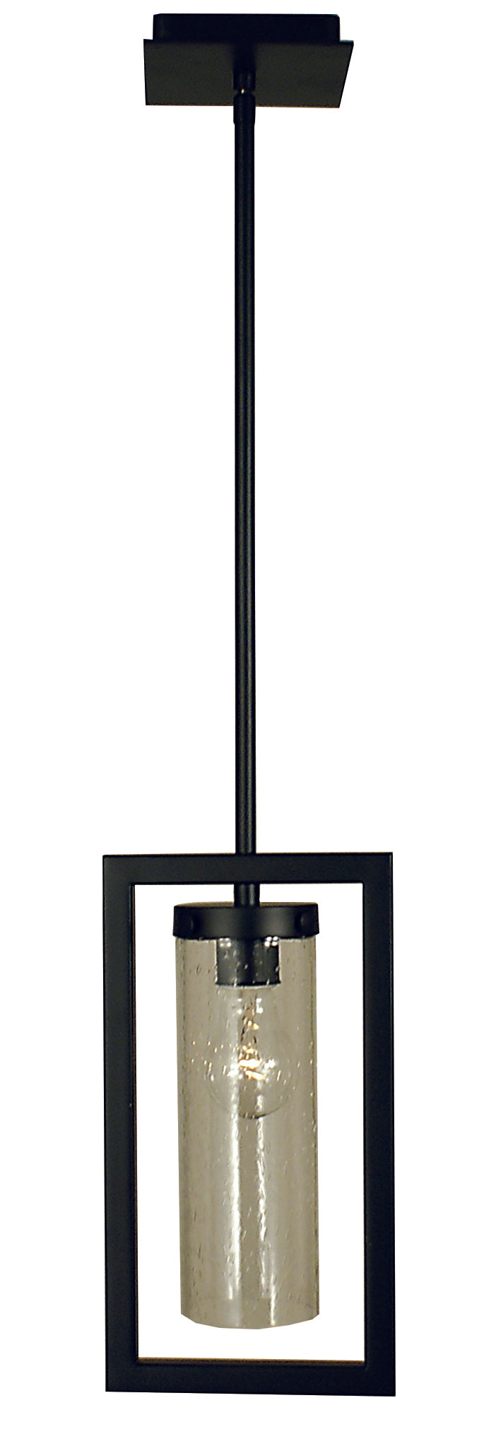 Framburg 1-light Elegant Theorem Pendant Light Fixture For Contemporary And Casual Home Decor, Usa-made Matte Black Metal 1196 Mblack