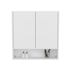 English Elm Medicine Cabinet Sleek White 2-Door Wall Mount with 4 Adjustable Shelves, 25.8"x24.8"x5.6" и B097P369422