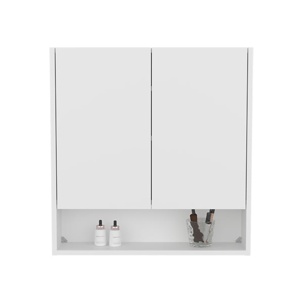 English Elm Medicine Cabinet Sleek White 2-Door Wall Mount with 4 Adjustable Shelves, 25.8"x24.8"x5.6" и B097P369422