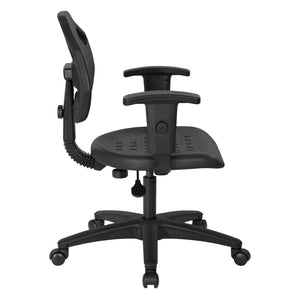 OSP Home Furnishings Self-skinned Urethane Task Chair with Lumbar Support and Pneumatic Height Adjustment KH813137