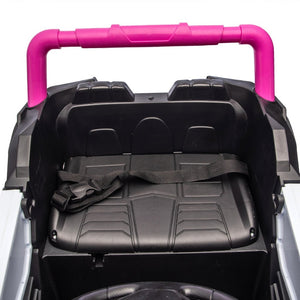 English Elm 12v Kids Electric Utv Ride on Toy with Parental Remote Swing Function and Shock Absorbers Pink W1578P368159