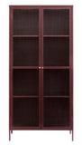 IDEAZ 1158UFAWine Red Steel Display Cabinet Red & Golden 1158UFA