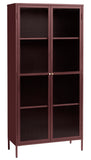 IDEAZ 1158UFAWine Red Steel Display Cabinet Red & Golden 1158UFA