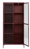 IDEAZ 1158UFAWine Red Steel Display Cabinet Red & Golden 1158UFA