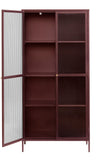 IDEAZ 1158UFAWine Red Steel Display Cabinet Red & Golden 1158UFA