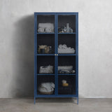 IDEAZ 1159UFABlue Steel Display Cabinet Blue & Golden 1159UFA