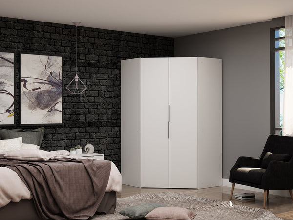 Manhattan Comfort Mulberry Contemporary - Modern Wardrobe/ Armoire/ Closet White 115GMC1