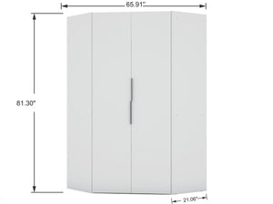 Manhattan Comfort Mulberry Contemporary - Modern Wardrobe/ Armoire/ Closet White 115GMC1