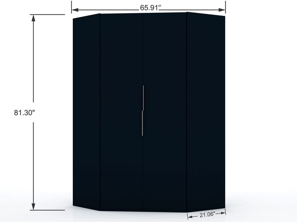 Manhattan Comfort Mulberry Contemporary - Modern Wardrobe/ Armoire/ Closet Tatiana Midnight Blue 115GMC4