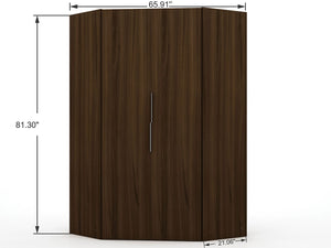 Manhattan Comfort Mulberry Contemporary - Modern Wardrobe/ Armoire/ Closet Brown 115GMC5
