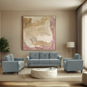 English Elm Couch Plush Modular Sectional Set In Gray Velvet – Versatile, Comfortable & Easy To Clean! W2121S00012