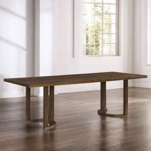 English Elm Christopher Knight Home® - 95 Modern Solid Wood Dining Table with U-Shaped Trestle Base Seats 8, Sleek Rectangular Design Walnut N771P195513T