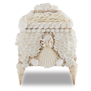 Boardwalk Exquisite Victorian Shell Jewelry Box with Handmade Coastal Design for Elegant Storage