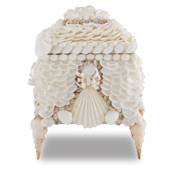Boardwalk Exquisite Victorian Shell Jewelry Box with Handmade Coastal Design for Elegant Storage