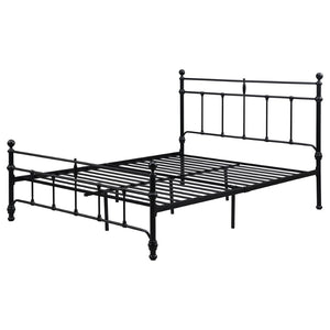 English Elm Durango Powder-coated Open Frame Queen Bed with Ornate Metal Headboard Farmhouse Loft B062P447946
