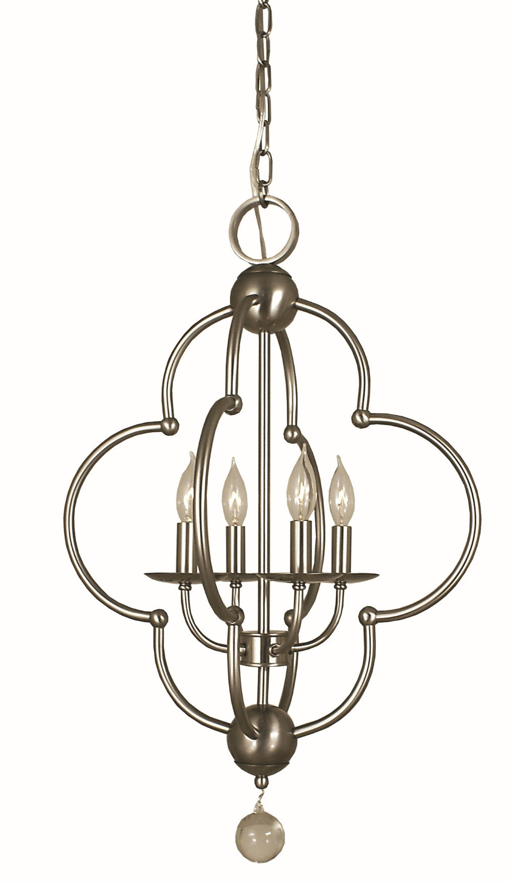 Framburg 4-light Quatrefoil Dining Chandelier - Elegant Design For Timeless Harmony In Any Space Brushed Nickel Metal 1160 Bn