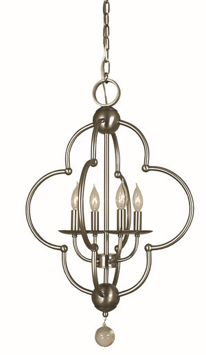 Framburg 4-light Quatrefoil Dining Chandelier - Elegant Design For Timeless Harmony In Any Space Brushed Nickel Metal 1160 Bn