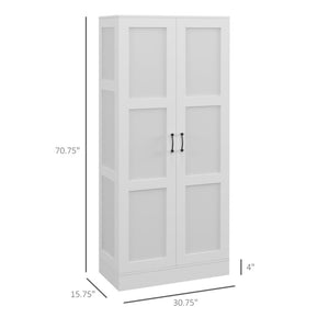English Elm Freestanding Rustic Farmhouse Pantry Cabinet Six Tier Distressed Gray Storage Tower T3971P469801