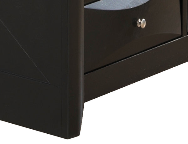 English Elm Modern Twin Storage Bed Black - Sleek Particle Board Frame, Built-In Drawers, Sturdy Durable Design for Compact Bedrooms B078S00167