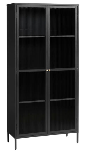 IDEAZ 1160UFABlack Steel Display Cabinet Black & Golden 1160UFA