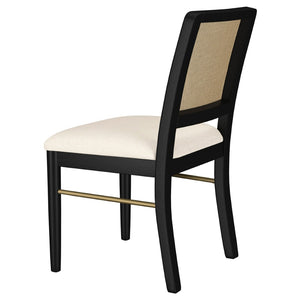 English Elm Benson Handwoven Cane Back Dining Chairs Rubberwood Set of Two Bistro Style B062P466802