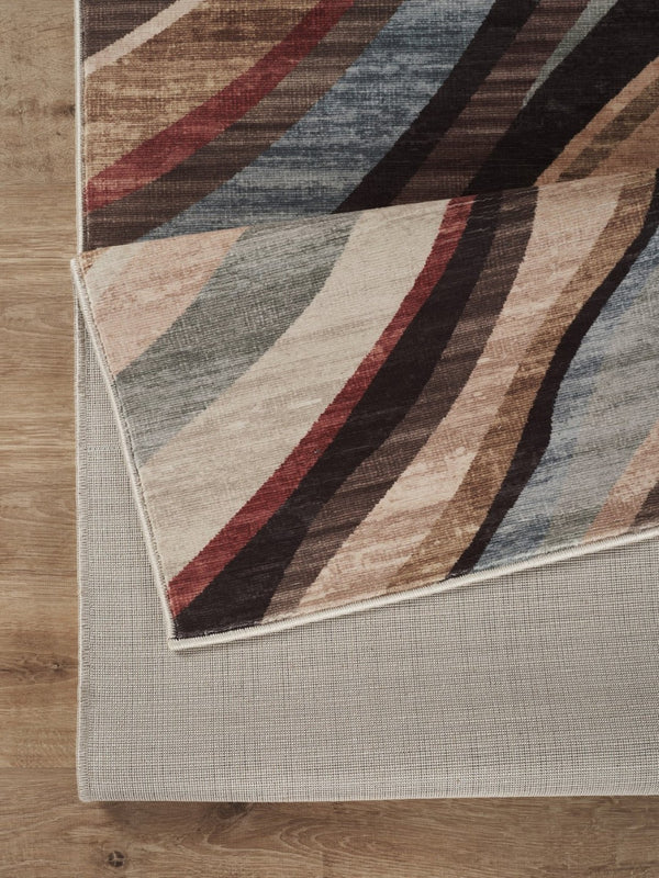 English Elm Jewel Geometric Area Rug Multi Color Low Pile Large Living Room Floor Cover B186P428920