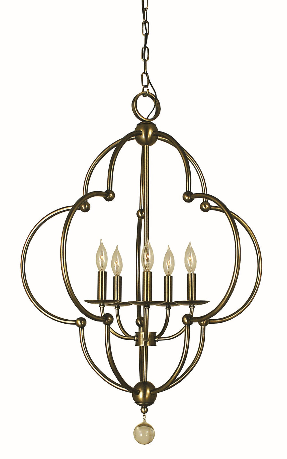 Framburg 5-light Quatrefoil Dining Chandelier - Elegant Usa-made Fixture For Timeless Home Décor Style Mahogany Bronze Metal 1161 Mb
