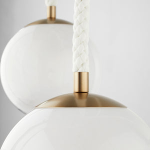 Rockport 3 Light Pendant Aged Brass 11621 Cyan Design