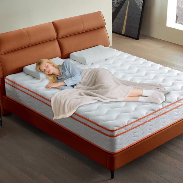 English Elm Alwyn Home 12 Inch Queen Hybrid Mattress Gel Foam Pocket Coil Certipur Certified W3203P348785