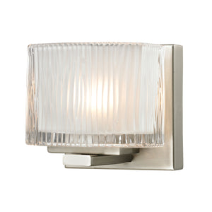 Chiseled Glass 5'' Wide 1-Light Vanity Light - Brushed Nickel 11630/1 Elk Lighting