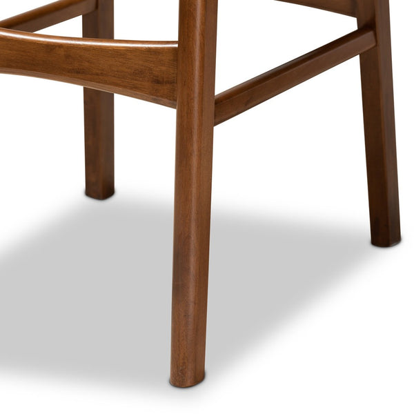 Baxton Studio Baxton Studio Katya 2-Piece Mid-Century Bar Stool Set in Walnut Brown - Ergonomic Comfort & Style RH378BP-Walnut Bent Seat-BS-2PK
