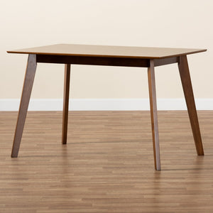 Baxton Studio Baxton Studio Walnut Brown Wood Dining Table - Mid-Century Modern Design for Four - Durable & Stylish RH7206T-Walnut-DT