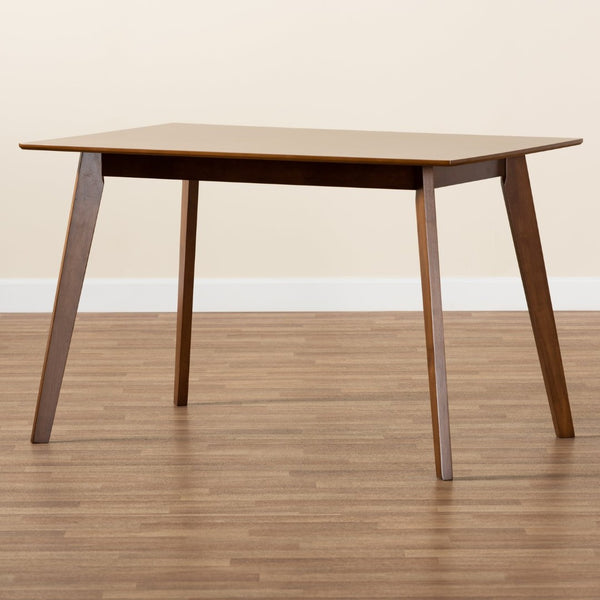 Baxton Studio Baxton Studio Walnut Brown Wood Dining Table - Mid-Century Modern Design for Four - Durable & Stylish RH7206T-Walnut-DT