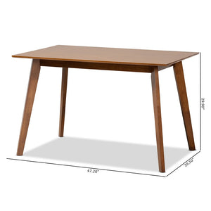 Baxton Studio Baxton Studio Walnut Brown Wood Dining Table - Mid-Century Modern Design for Four - Durable & Stylish RH7206T-Walnut-DT